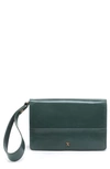 Hobo Jill Leather Wristlet In Sage Leaf