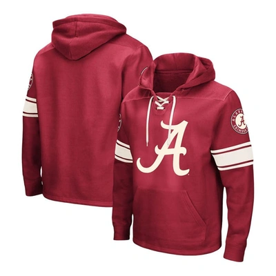 Colosseum Men's  Crimson Alabama Crimson Tide Big And Tall Hockey Lace-up Pullover Hoodie