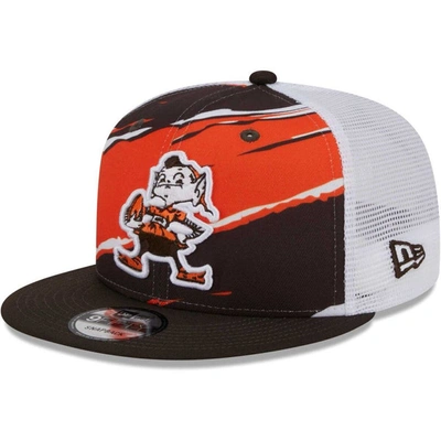 New Era Brown Cleveland Browns Historic Tear Trucker 9fifty Snapback Hat