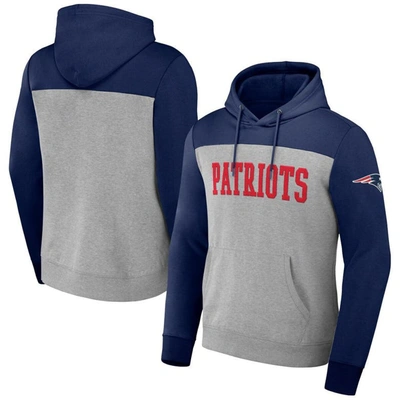Nfl X Darius Rucker Collection By Fanatics Heather Gray New England Patriots Color Blocked Pullover