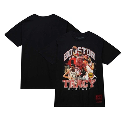 Mitchell & Ness Men's  Tracy Mcgrady Black Houston Rockets Hardwood Classics Bling Concert Player T-s