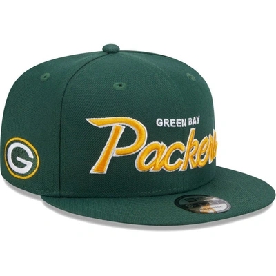 New Era Green Green Bay Packers Main Script 9fifty Snapback Hat