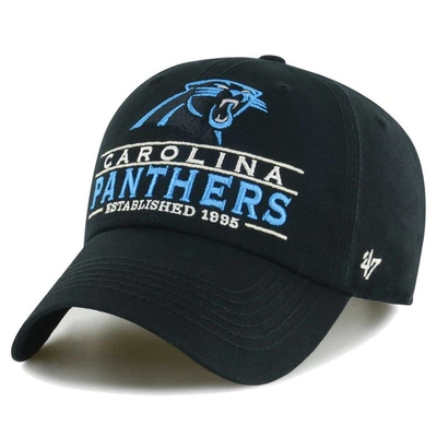 47 ' Black Carolina Panthers Vernon Clean Up Adjustable Hat