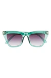 Bp. 50mm Cat Eye Sunglasses In Clear Green