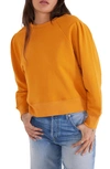Etica Dani Pleat Shoulder Sweatshirt In Yellow