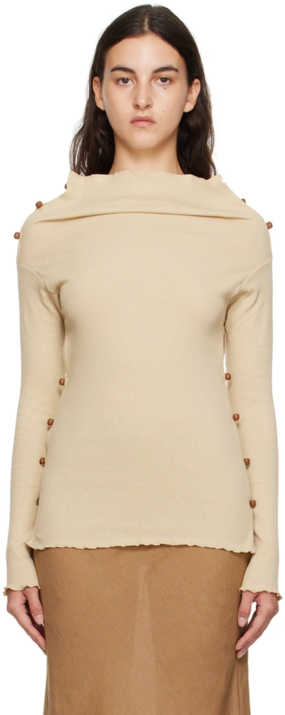 Baserange Beige Tav Turtleneck In Naple Tan