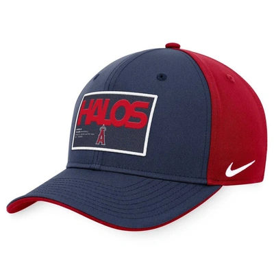 Nike Men's  Navy, Red Los Angeles Angels Classic99 Colorblock Performance Snapback Hat