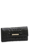 Brahmin Cordelia Croc Embossed Leather Wallet In Black
