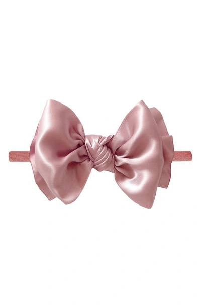 Baby Bling Babies' Tulle Fab Bow Headband In Antique Pink