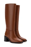 Larroude Ricky Block Heel Boot In Mocha