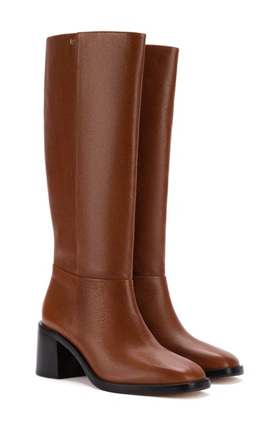 Larroude Ricky Block Heel Boot In Mocha