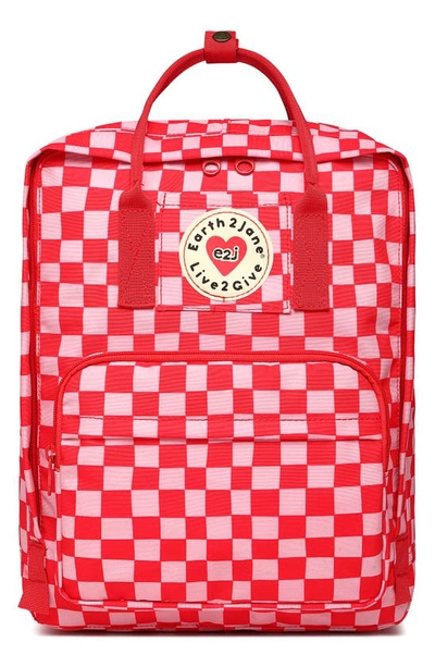 Earth2jane Kids' Happy Camper Backpack In Red