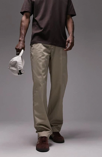 Topman Relaxed Fit Chinos In Stone