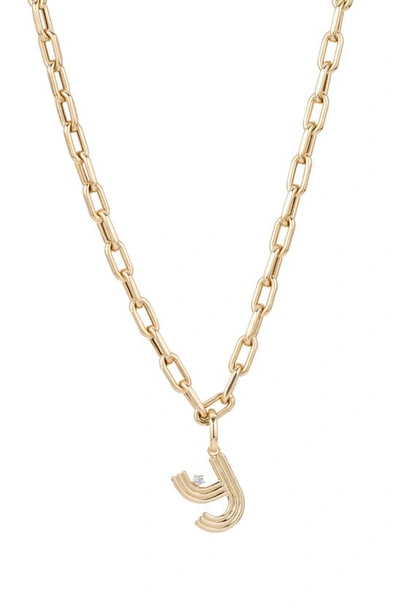 Adina Reyter Initial V Diamond Pendant Necklace In Yellow Gold