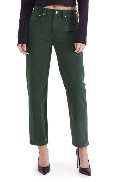 Etica Rhea Ankle Straight Leg Jeans In Green