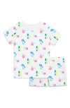 1212 Babies' Kids' The Organic Cotton Two-piece Short Pajamas In Surfs Up
