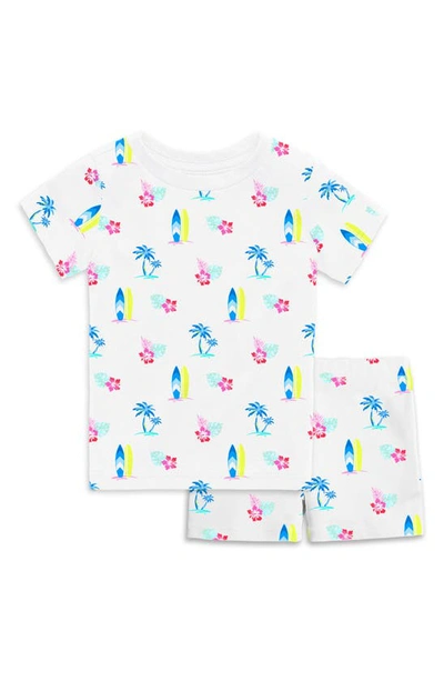 1212 Babies'  Kids' The Organic Cotton Two-piece Short Pajamas In Surfs Up