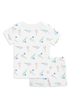 1212 Babies'  Kids' The Organic Cotton Two-piece Short Pajamas In Tennis