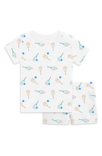 1212 Babies' Kids' The Organic Cotton Two-piece Short Pajamas In Tennis
