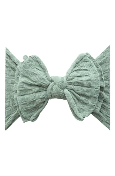 Baby Bling Waffle Knit Headband In Sage