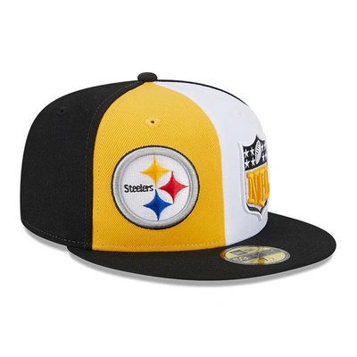 New Era Men's  Gold, Black Pittsburgh Steelers 2023 Sideline 59fifty Fitted Hat In Gold,black