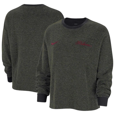 Nike Black Alabama Crimson Tide Yoga Script Pullover Sweatshirt