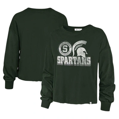 47 ' Green Michigan State Spartans Bottom Line Parkway Long Sleeve High Waist T-shirt