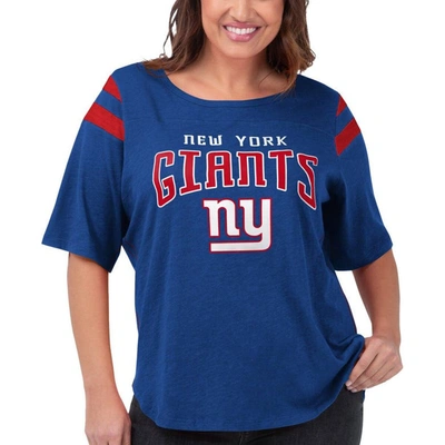 G-iii 4her By Carl Banks Royal New York Giants Plus Size Linebacker T-shirt