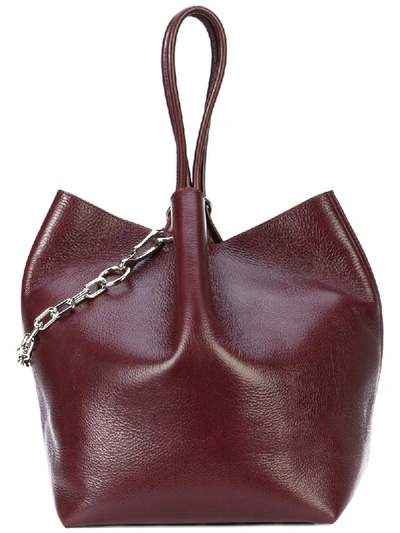 Alexander Wang Large Roxy Leather Tote Bag - Red In Crambery