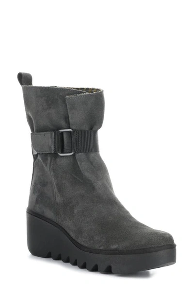 Fly London Blit Platform Wedge Bootie In Diesel