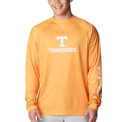 Columbia Tennessee Orange Tennessee Volunteers Pfg Terminal Tackle Omni-shade Raglan Long Sleeve T-