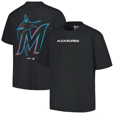 Pleasures Black Miami Marlins Ballpark T-shirt