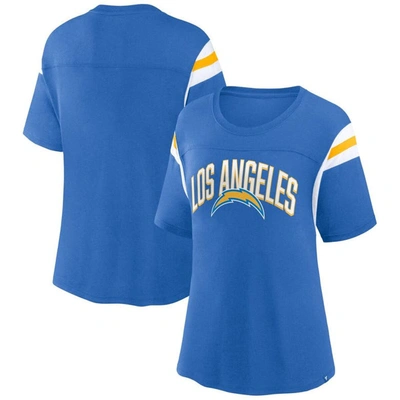 Fanatics Branded Powder Blue Los Angeles Chargers Earned Stripes T-shirt