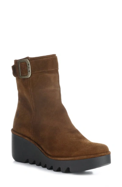 Fly London Bepp Wedge Bootie In 011 Camel