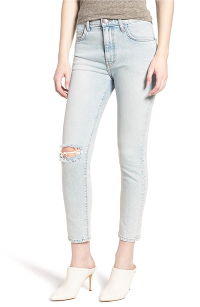 Current Elliott Current/elliott The Vintage Cropped Straight-leg Jeans In Century Destroy In Destroy Century