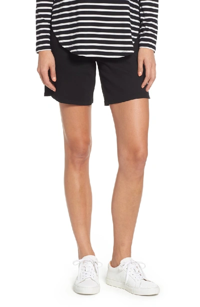 Nydj Pull-on Denim Bermuda Shorts In Black