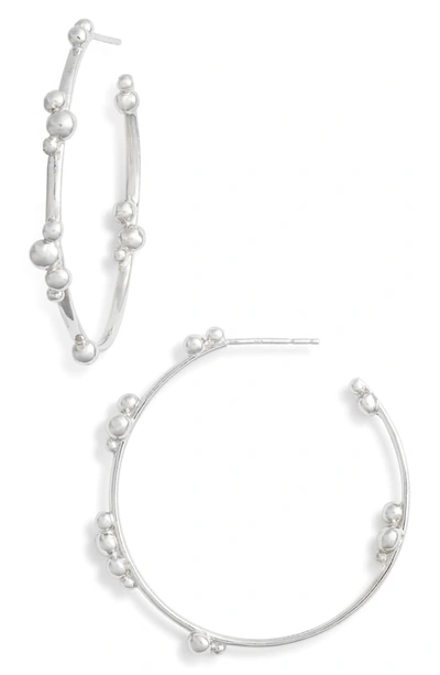 Anzie Bubbling Brook Hoop Earrings In Silver