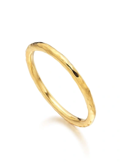 Monica Vinader Gold Plated Vermeil Silver Siren Hammered Ring