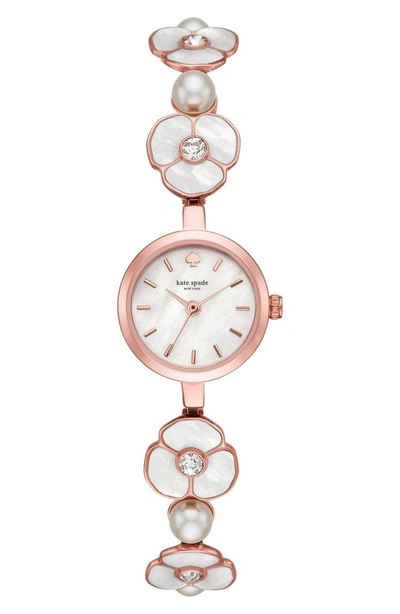 Kate Spade Metro Bracelet Watch, 20mm In Pink/ Mop/ Pink
