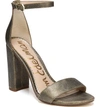 Sam Edelman Yaro Ankle Strap Sandal In Pure Gold Leather