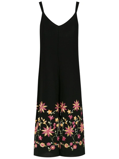 Brigitte Embroidered Jumpsuit - Black