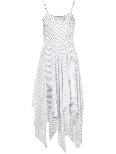 Preen Line Striped Handkerchief Dress - White