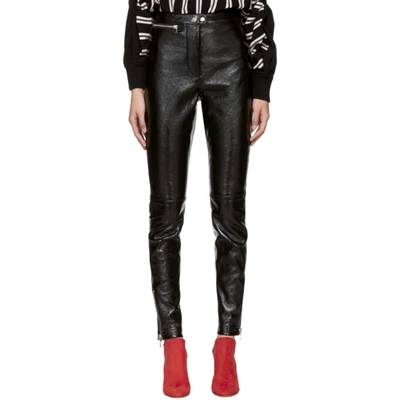 3.1 Phillip Lim Patent Textured-leather Skinny Pants In Black