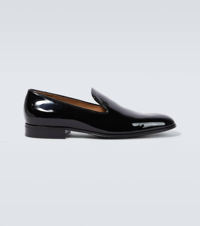 Gianvito Rossi Jean Patent Leather Loafers In Black