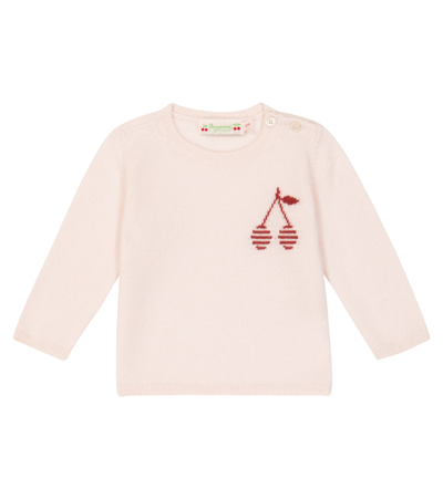 Bonpoint Babies' Celly羊绒毛衣 In Pink