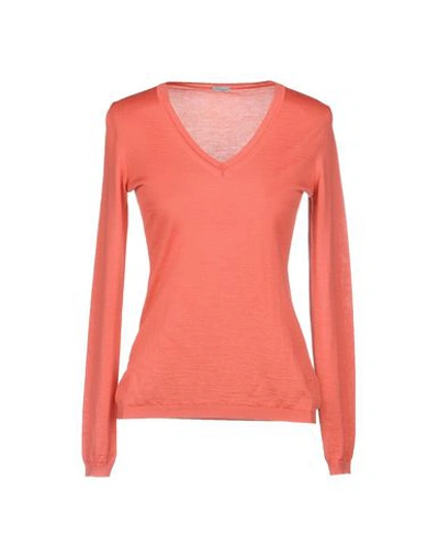 Malo Sweaters In Coral