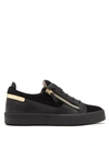 Giuseppe Zanotti Logoball Leather And Suede Sneakers - Black
