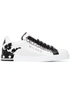 Dolce & Gabbana Dolce And Gabbana White Portofino Sneakers In White/blue