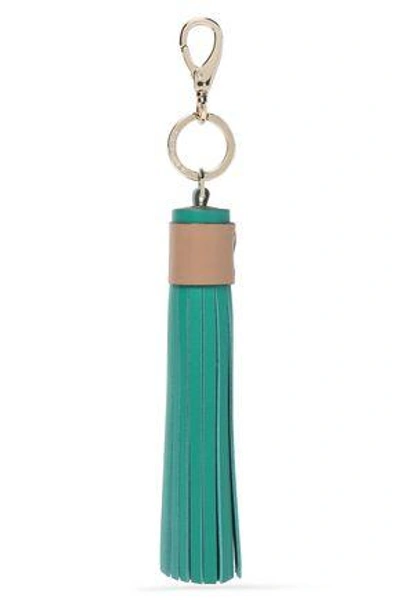 Anya Hindmarch Leather Tassel Keychain In Emerald