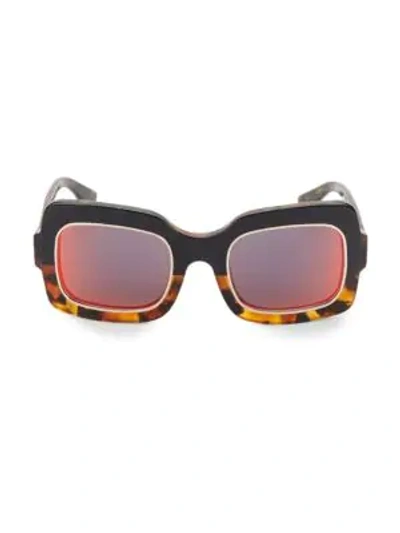 Dax Gabler 51mm Two-tone Square Sunglasses In Two Tone Tortoise